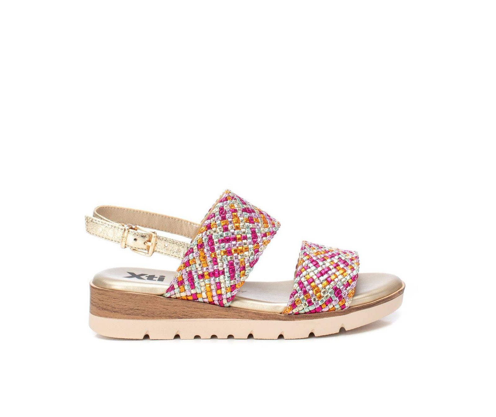 Women's Double Strap Flat Sandals By XTI