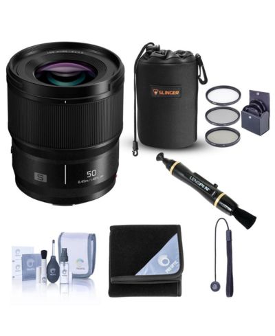 Panasonic LUMIX S 50mm f/1.8 Lens for L Mount with 67mm Filter Kit, Pouch