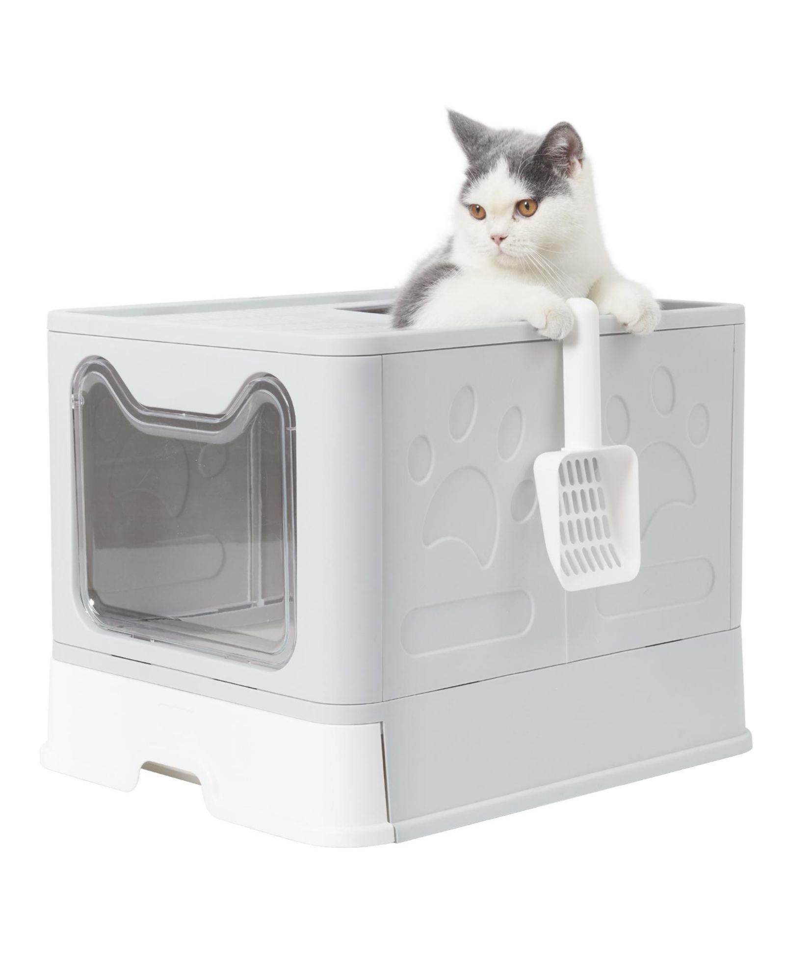 BINGOPAW Foldable Cat Litter Box Portable Pet Litter Boxes Toilet