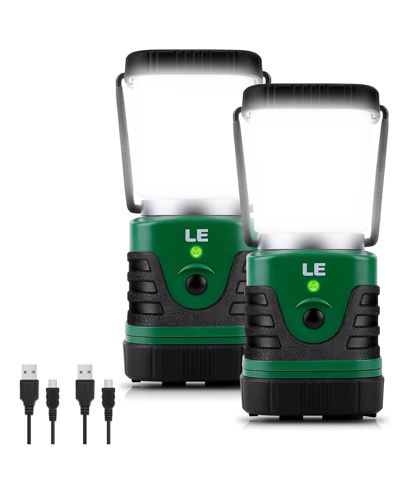 Lepro 1000LM Rechargeable LED Camping Lantern, 4400mAh, Camping Hiking Emergency Essential, 4 Light Modes, Waterproof Flashlight, USB Cable Included