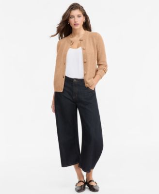 Charter Club Women's 100% Cashmere Chunky Crewneck Cardigan, Macy's Exclusive
