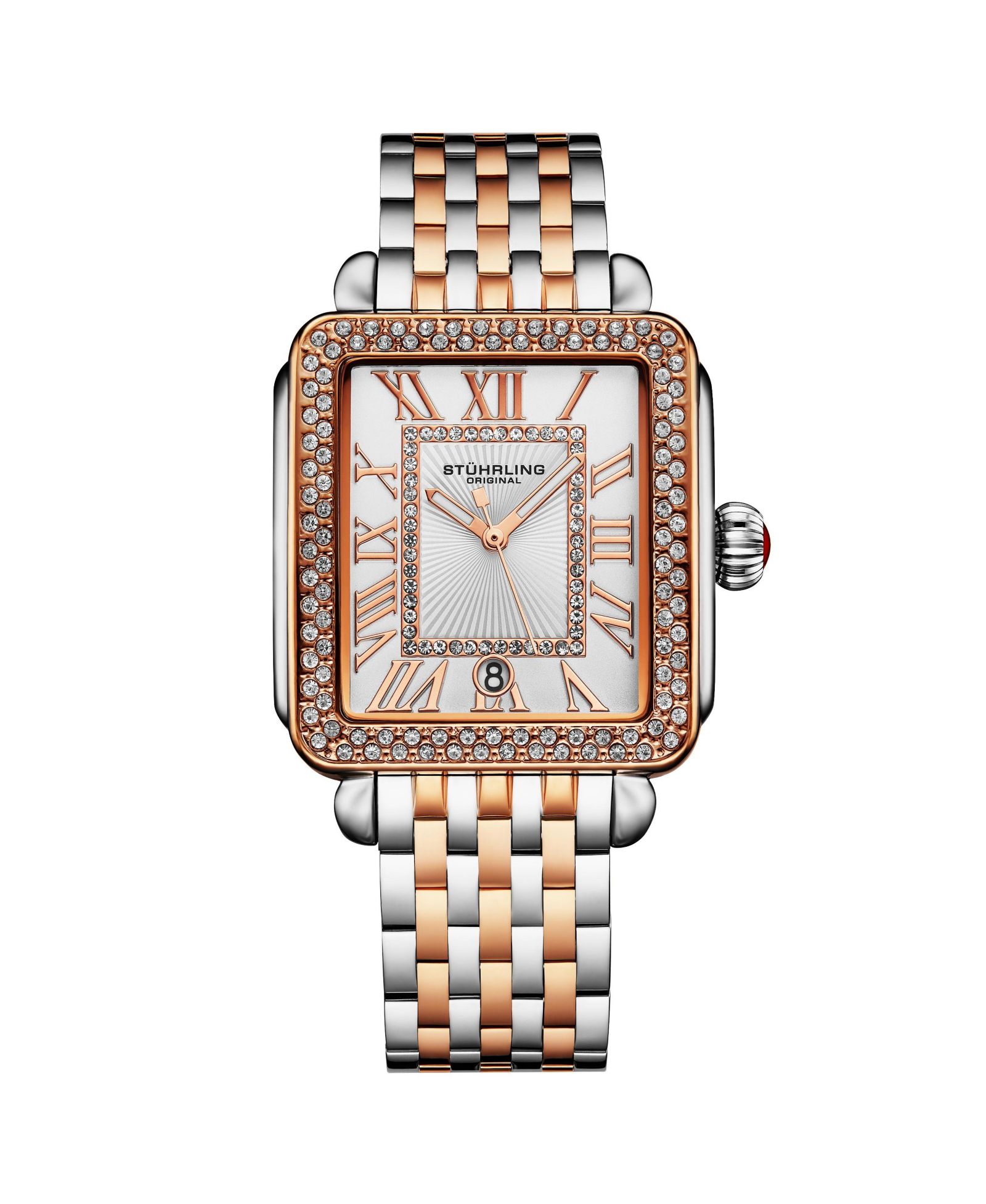 Женские часы Stuhrling Original VivreLuxe Crystal-Accented Stainless Steel 34mm
