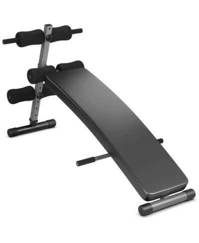 Adjustable Decline Sit-Up Bench with Arc Shape - Perfect for Full-Body Core Exercise at Home