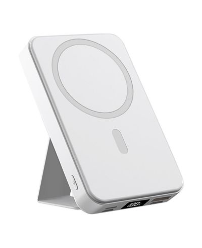 Портативный беспроводной магнитный внешний аккумулятор Alpha Digital 10000mAh со стойкой для телефона