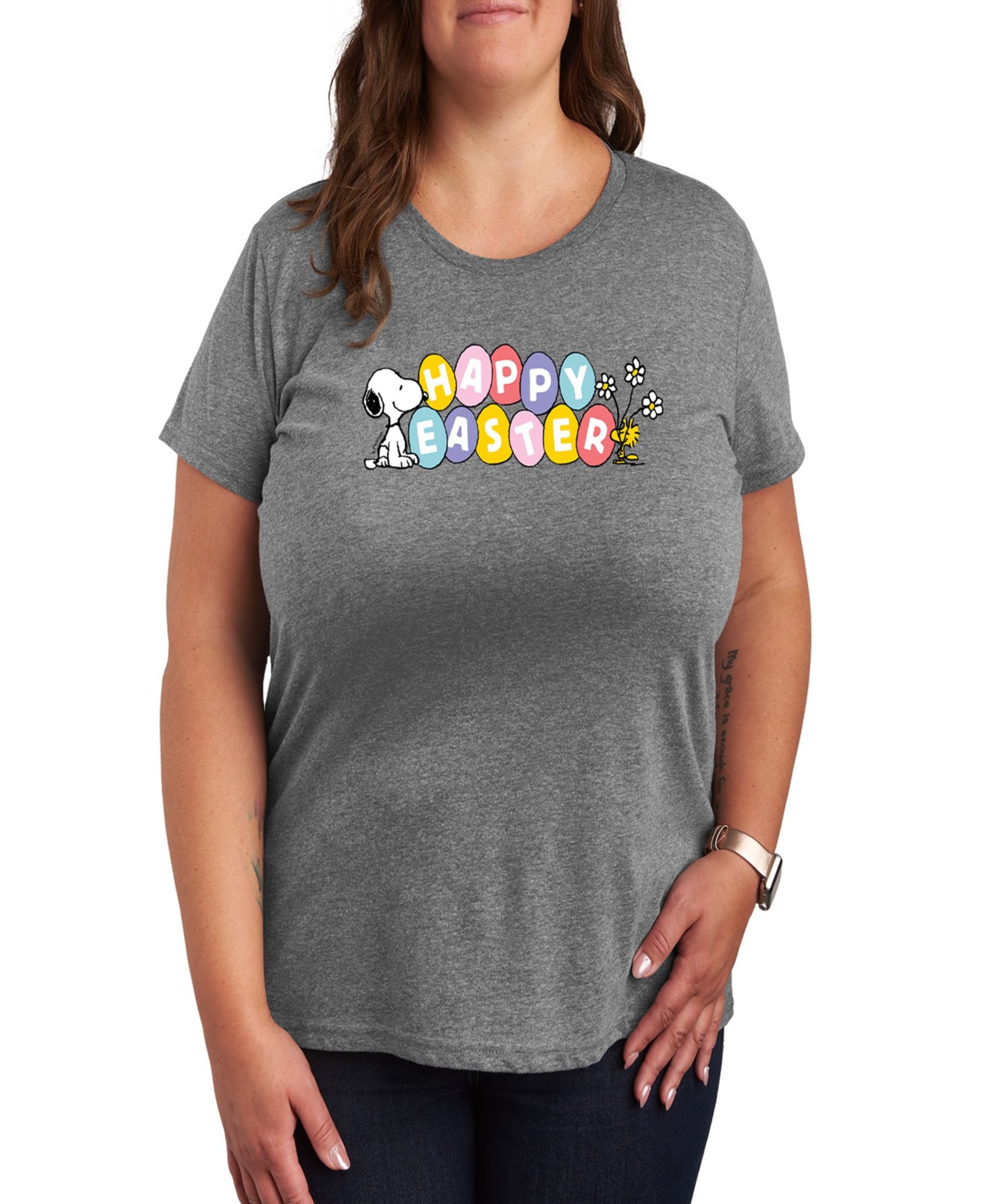 Футболка Hybrid Apparel Plus Size Peanuts Happy Easter