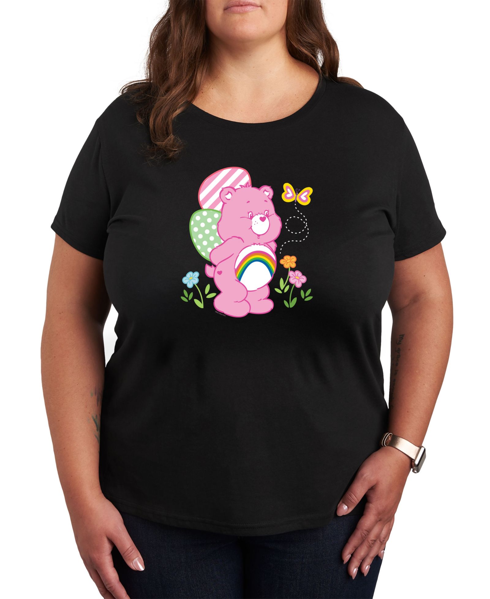 Женская футболка Hybrid Apparel Plus Size Care Bears Easter Graphic Crew Neck