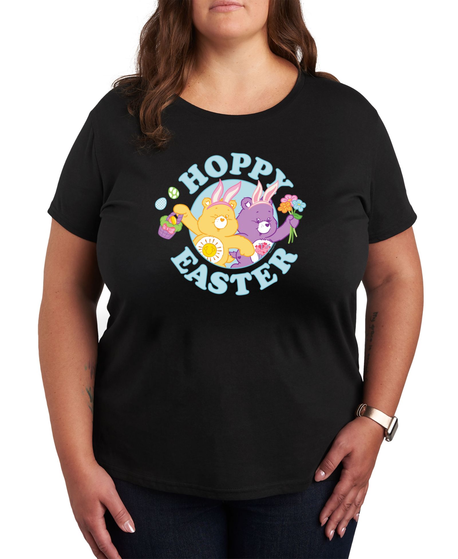 Футболка Hybrid Apparel Plus Size Care Bears Easter Hoppy Graphic Crew Neck