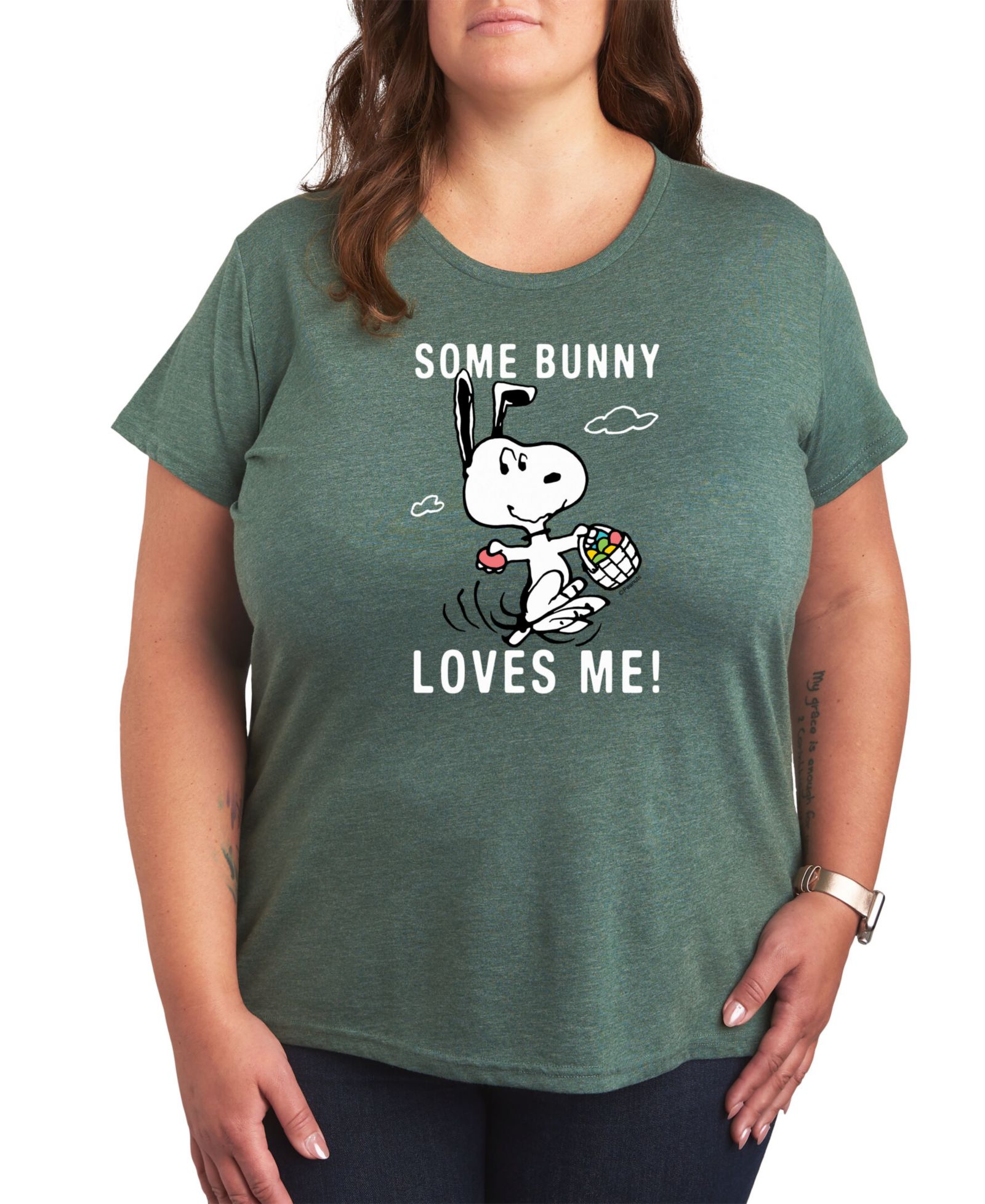 Футболка Hybrid Apparel Plus Size Peanuts Some Bunny Loves Me Easter Graphic