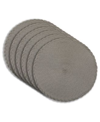 Набор плетеных круглых салфеток Dainty Home Braided 15" Round Woven Placemats, 6 шт. Durable, Reversible and Non-Slip Table Mats
