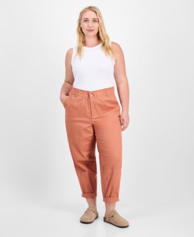 Брюки Democracy Plus Size Sky Rise Paperbag