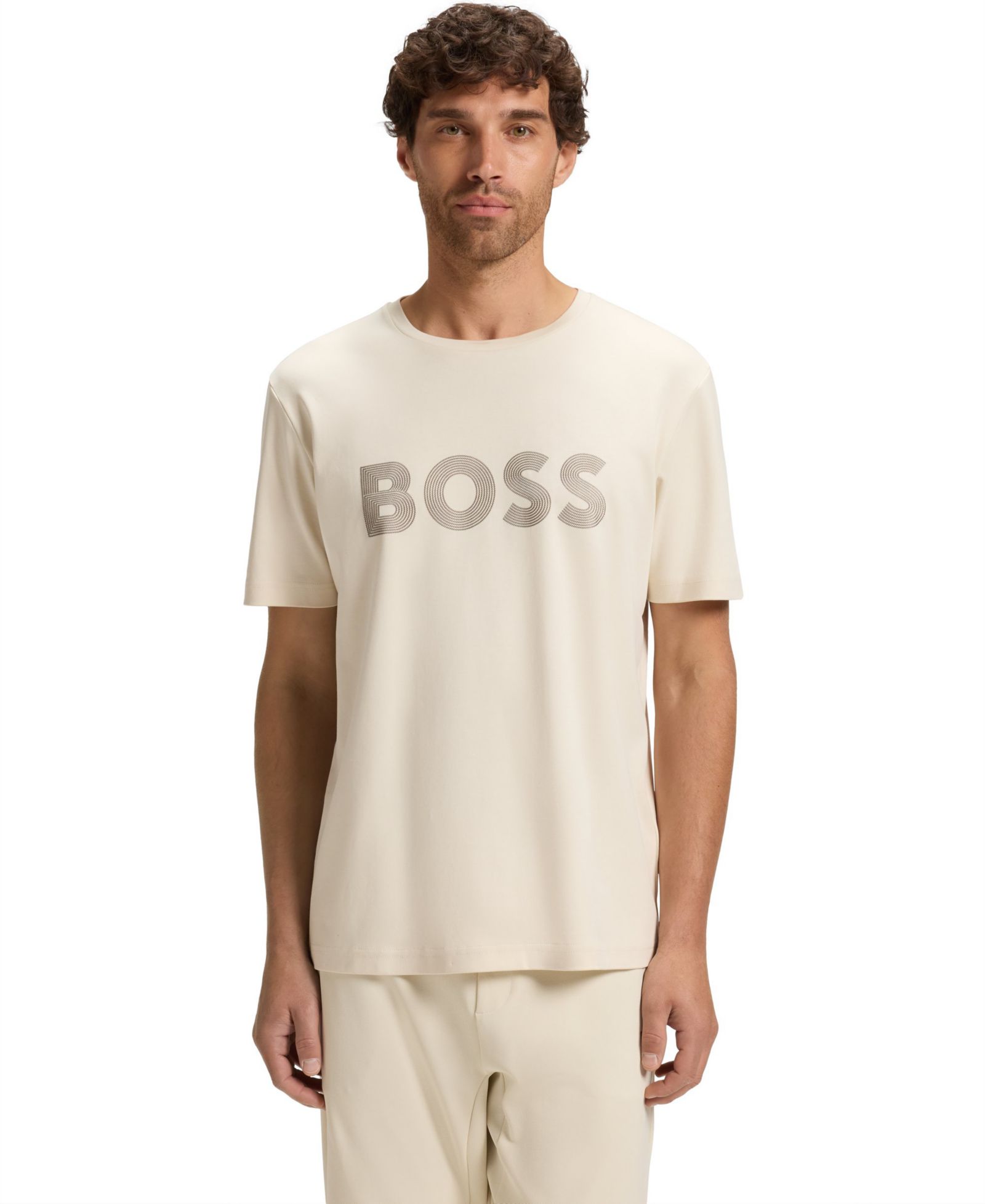 Мужская футболка BOSS by Hugo Boss Gloss Logo Pima-Cotton