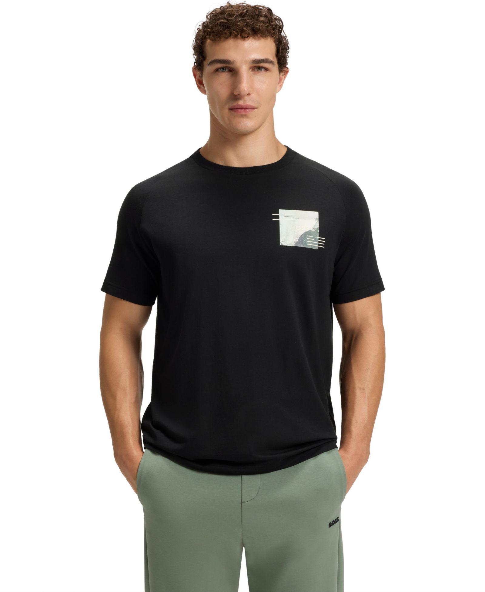 BOSS by Hugo Boss Мужской Decorative Reflective Relaxed-Fit T-Shirt