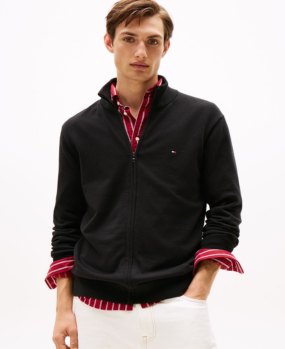 Tommy Hilfiger мужской свитер на молнии Essential