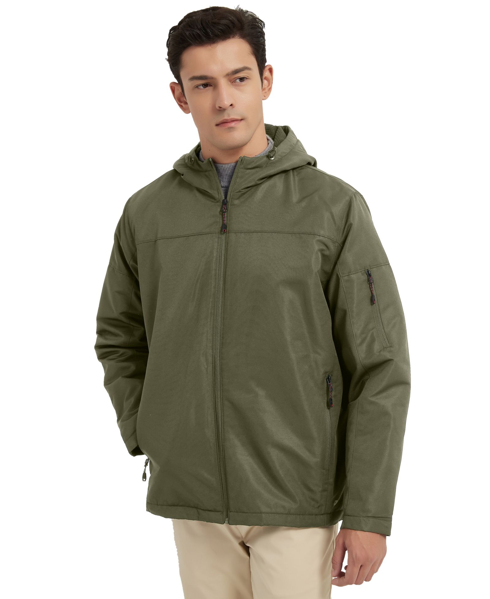 Hawke & Co. Men's Grid Fleece Lined Tri Climate Jacket