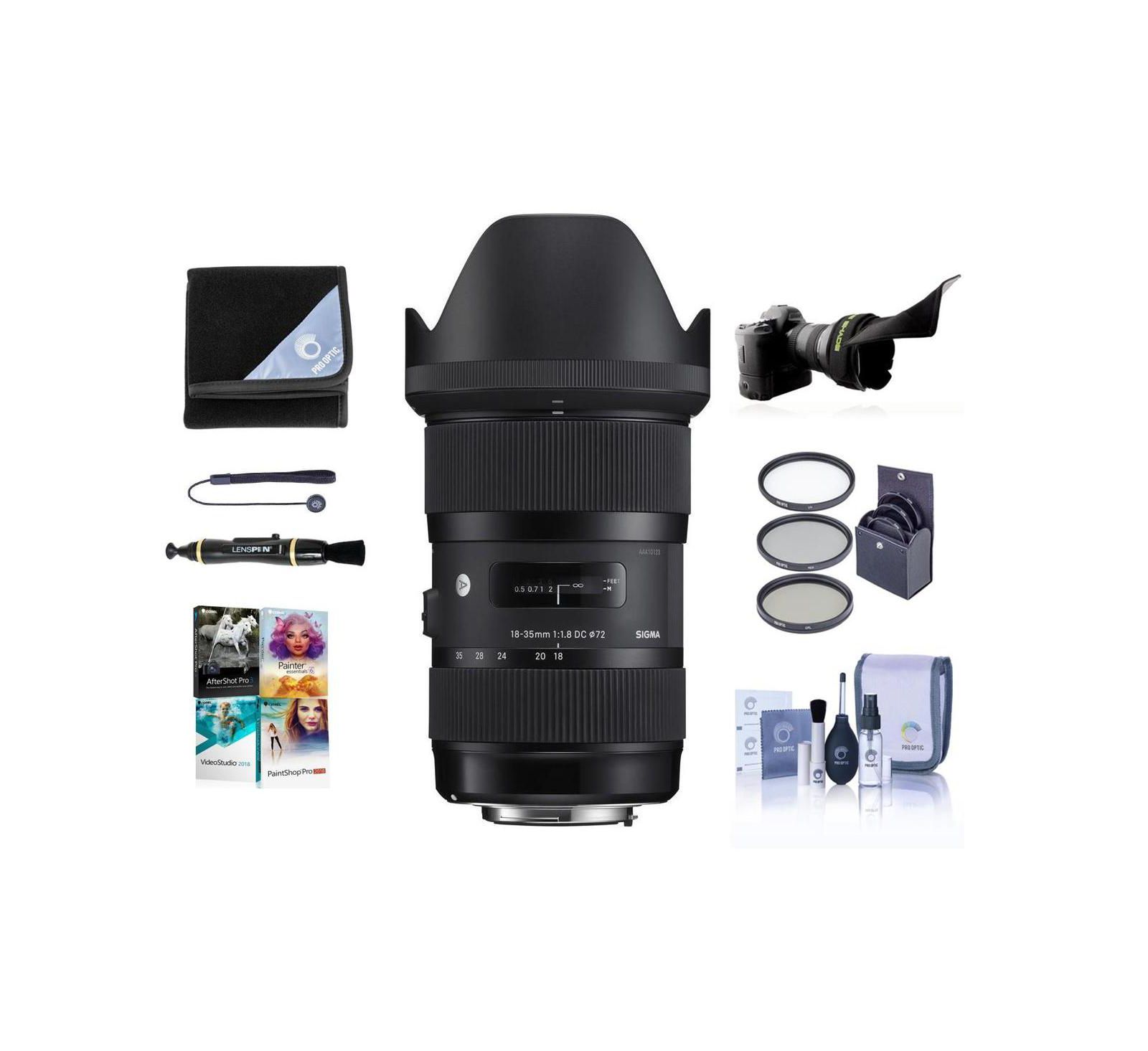 Sigma 18-35mm f/1.8 DC HSM ART Lens for Nikon F with PC Software  Acc Kit