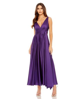 Mac Duggal Women's Ruched Top Halter Gown