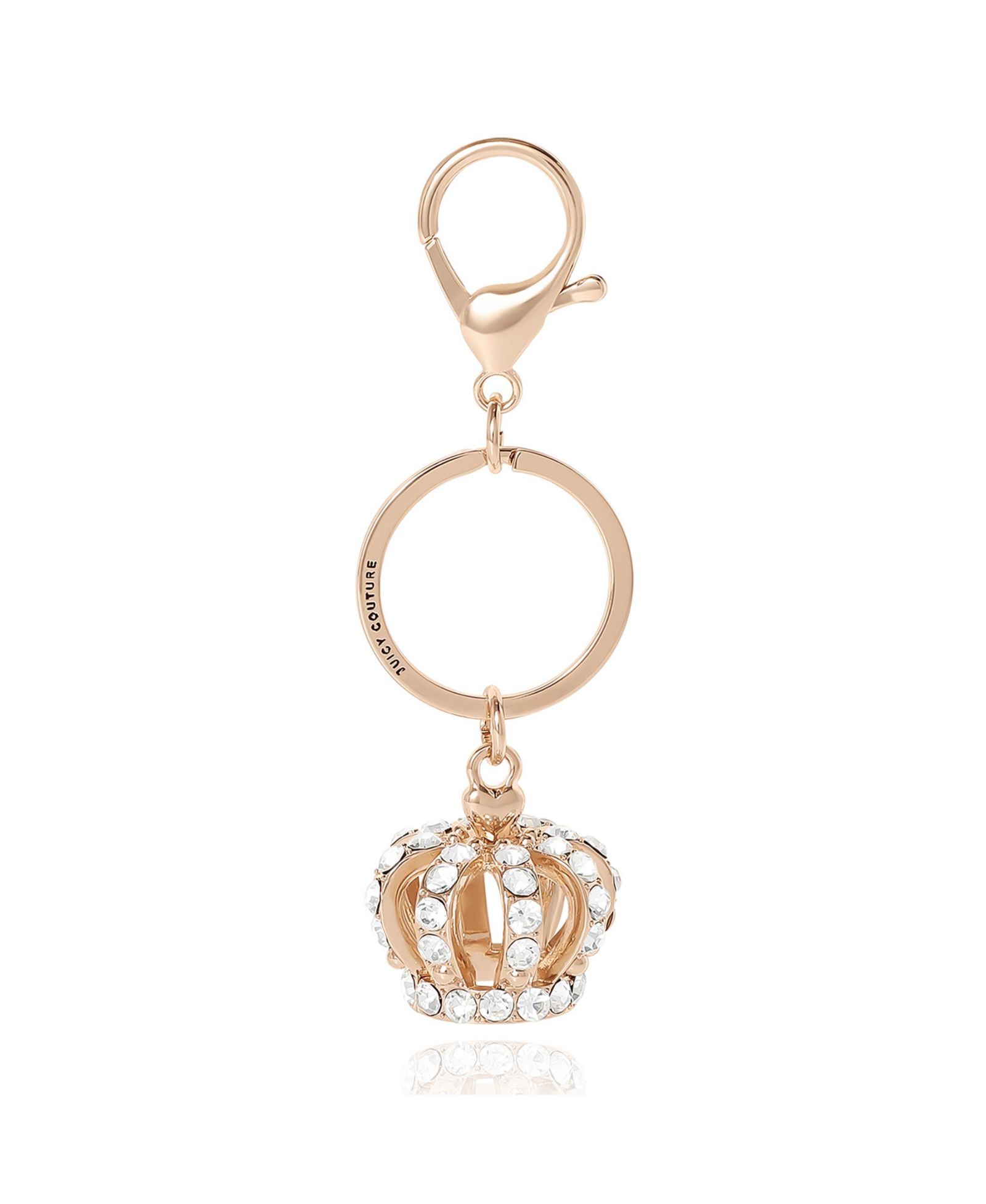Juicy Couture Crown Charm Rhinestone Keychain, Bling Keychains, Juicy Gifts