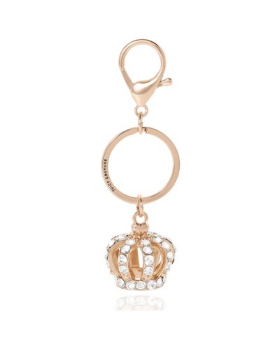 Juicy Couture Crown Charm Rhinestone Keychain, Bling Keychains, Juicy Gifts