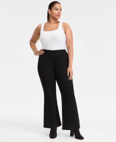 Женские джинсы Plus Size I.N.C. International Concepts с высокой посадкой и расклешенными штанинами