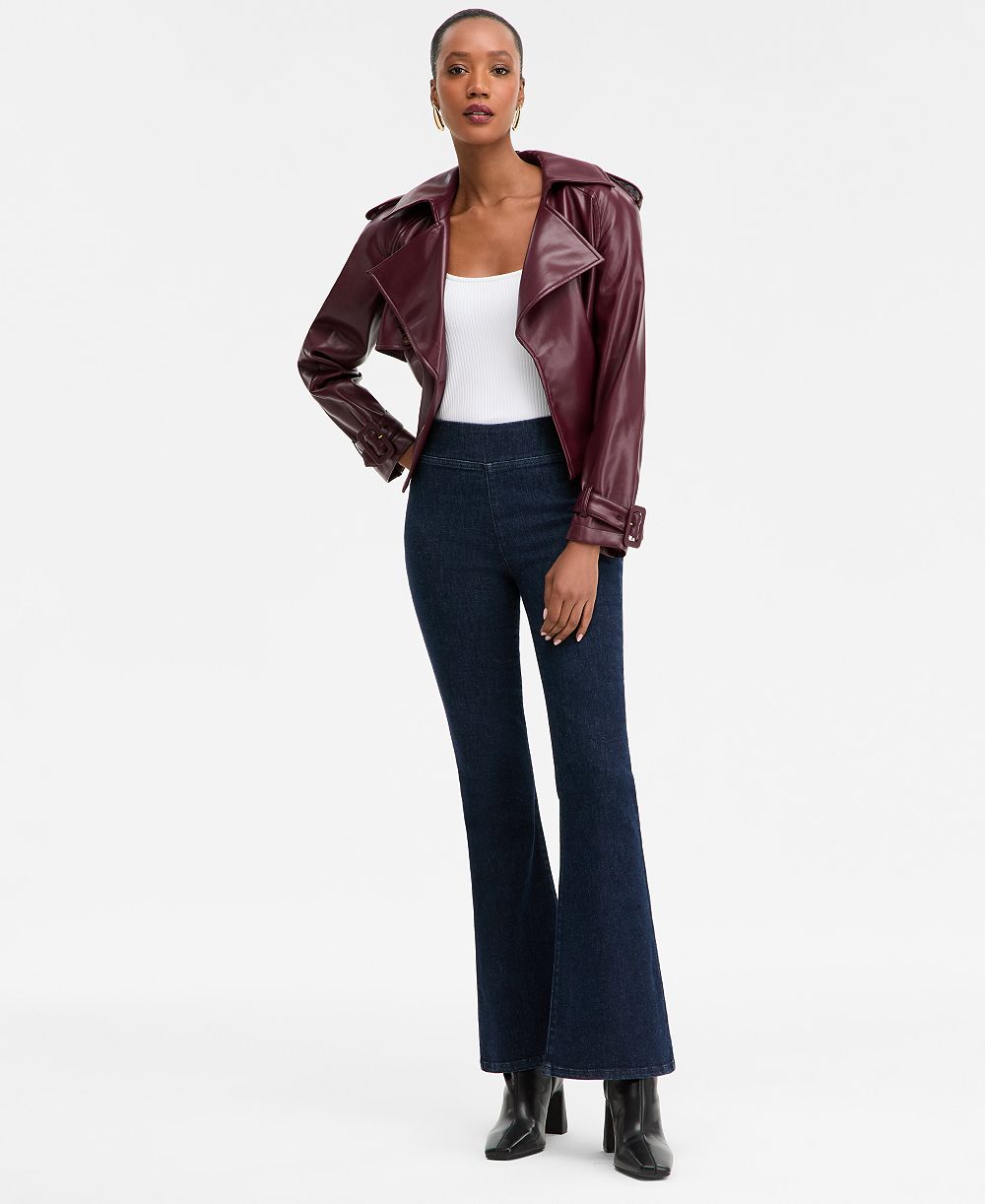 I.N.C. International Concepts Women's High-Rise Pull-On Flare-Leg Jeans, Macy's Exclusive