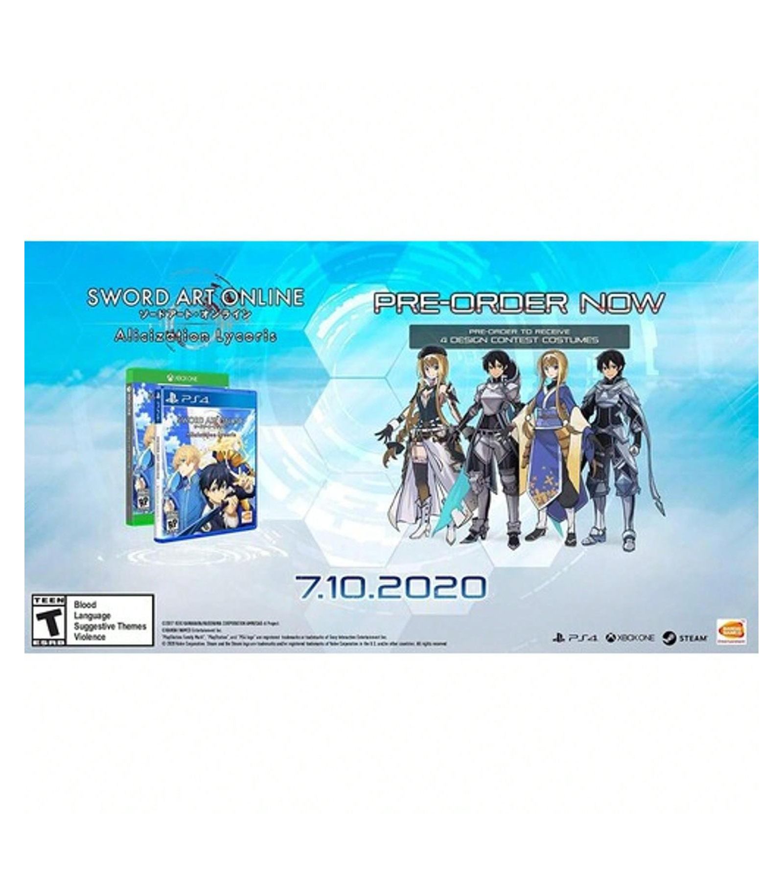 SWORD ART ONLINE Alicization Lycoris для PlayStation 4