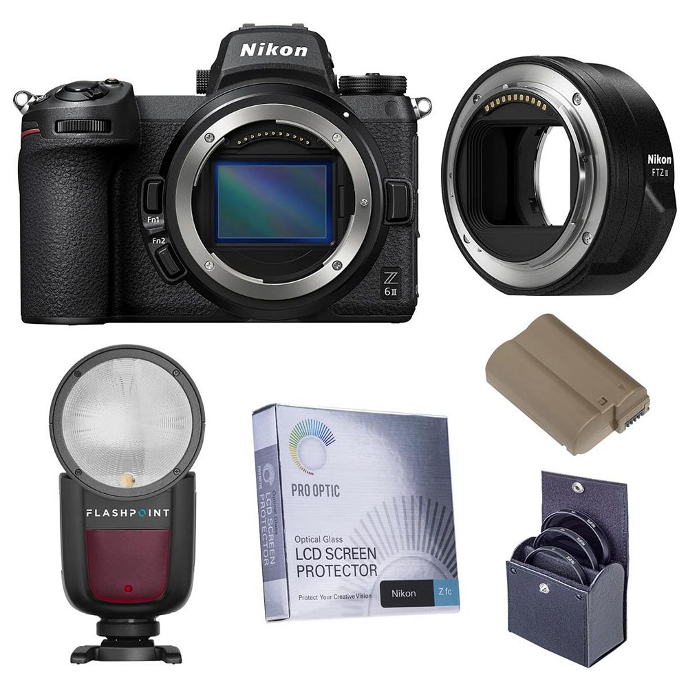 Nikon Z 6II Mirrorless Camera w/FTZ II Mount Adapter,Bundle w/Accessory Kit