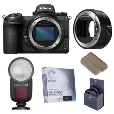 Nikon Z 6II Mirrorless Camera w/FTZ II Mount Adapter,Bundle w/Accessory Kit