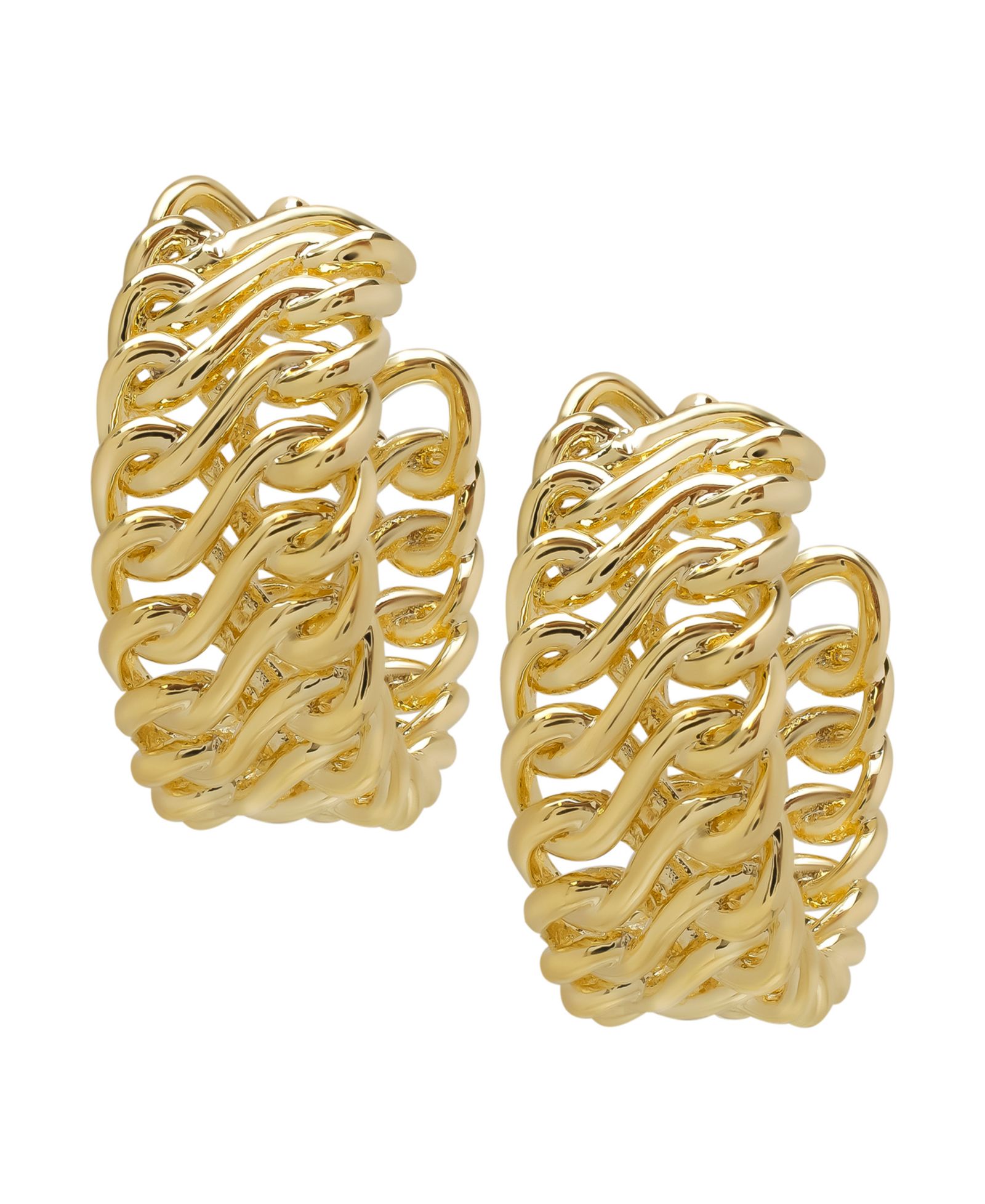 Серьги-кольца Macy's Infinity Twist 14K Gold Plate