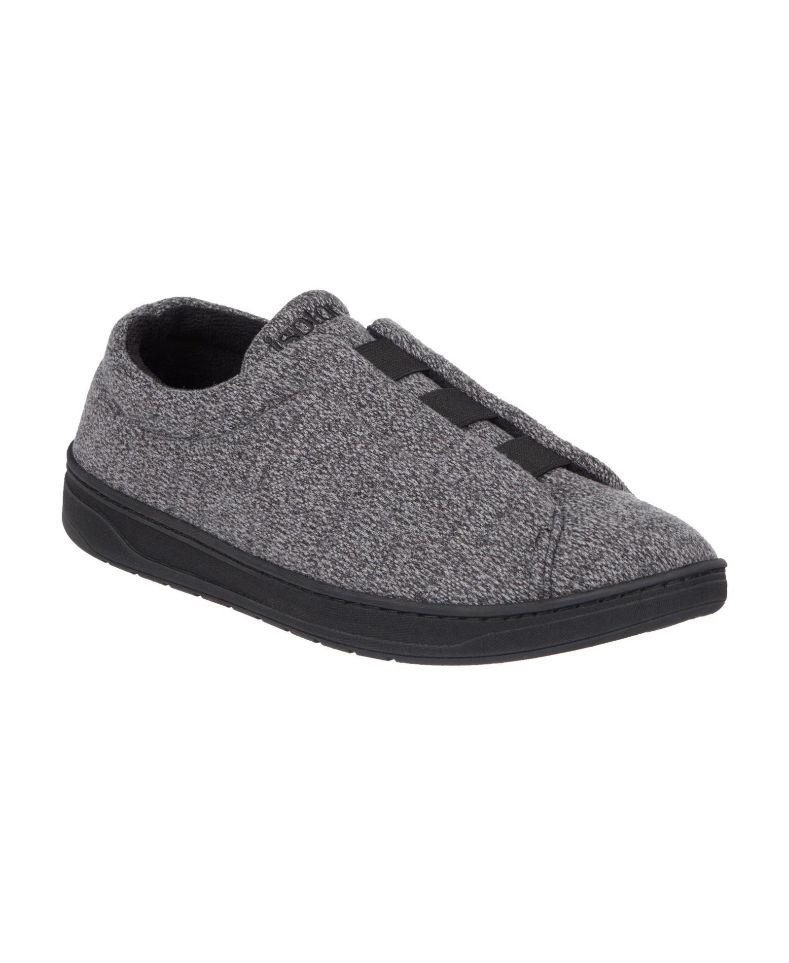 Isotoner Men's Heathered Knit Brady Closed Back Slippers