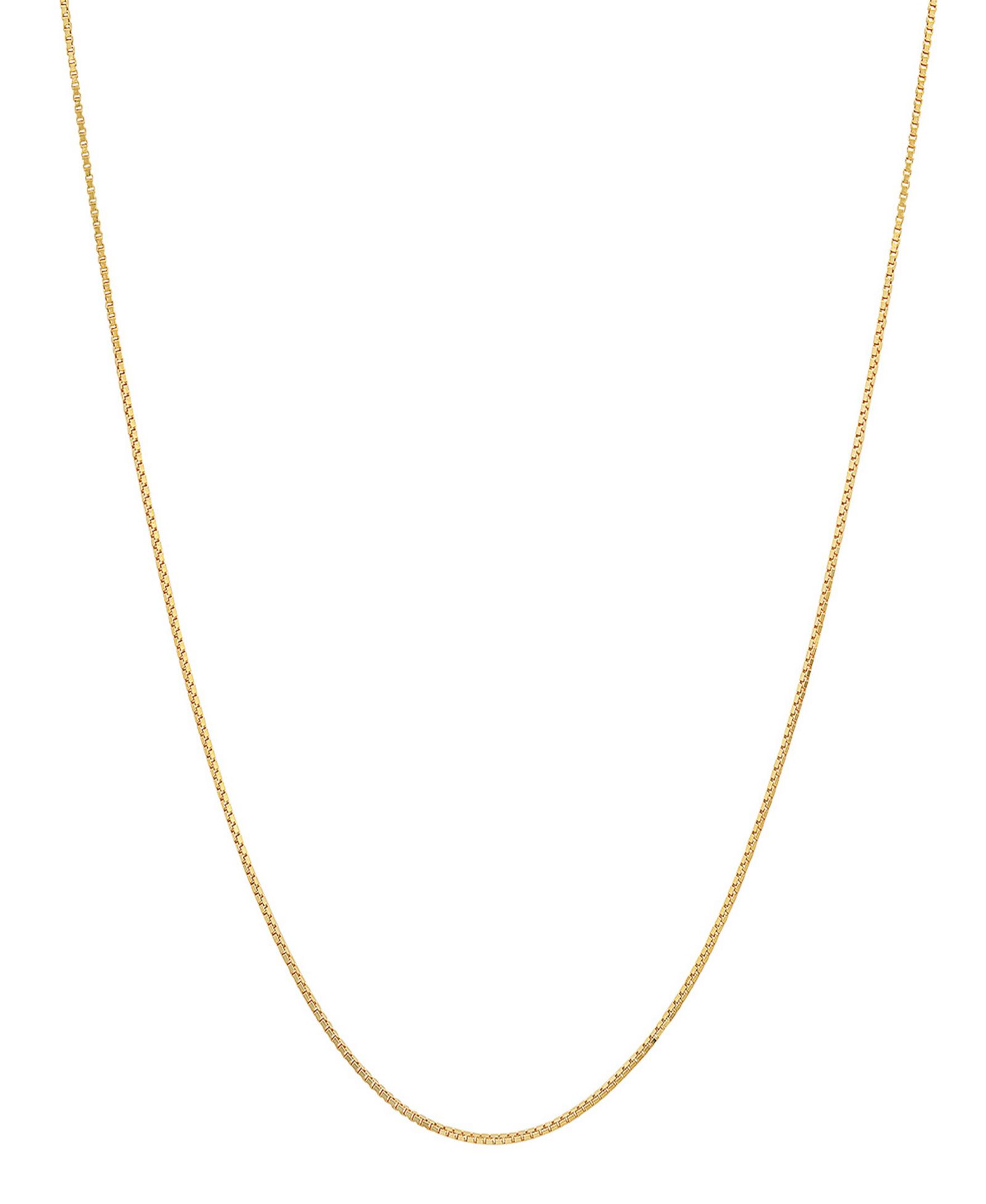 Steeltime Women's 14K Gold Plated Box Chain Necklace
