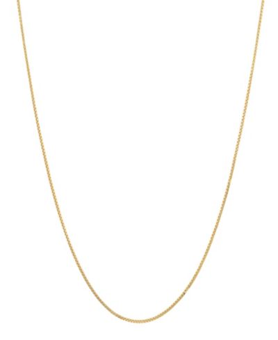 Женская золотая цепь Steeltime с напылением 14K Gold, box chain
