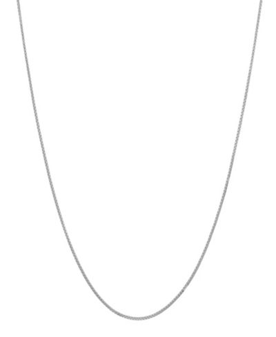 Steeltime Women's Sterling Silver Box Chain Necklace
