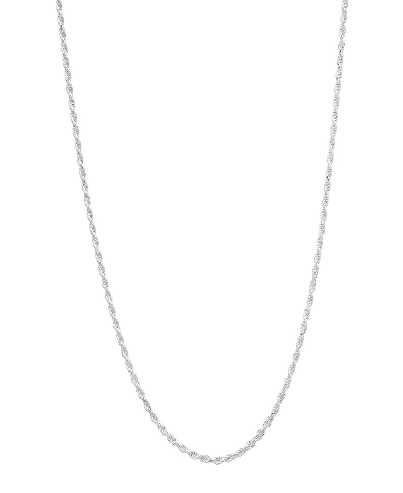 Унисекс ожерелье Steeltime Sterling Silver Rope Chain