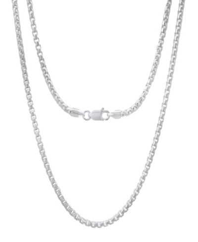 Цепочка Steeltime Unisex Sterling Silver Box Link Chain Necklace