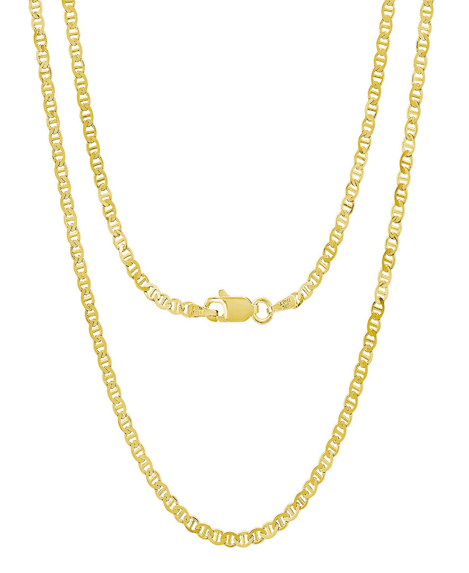 Steeltime Унисекс ожерелье Mariner Superflat 14K Gold Plated