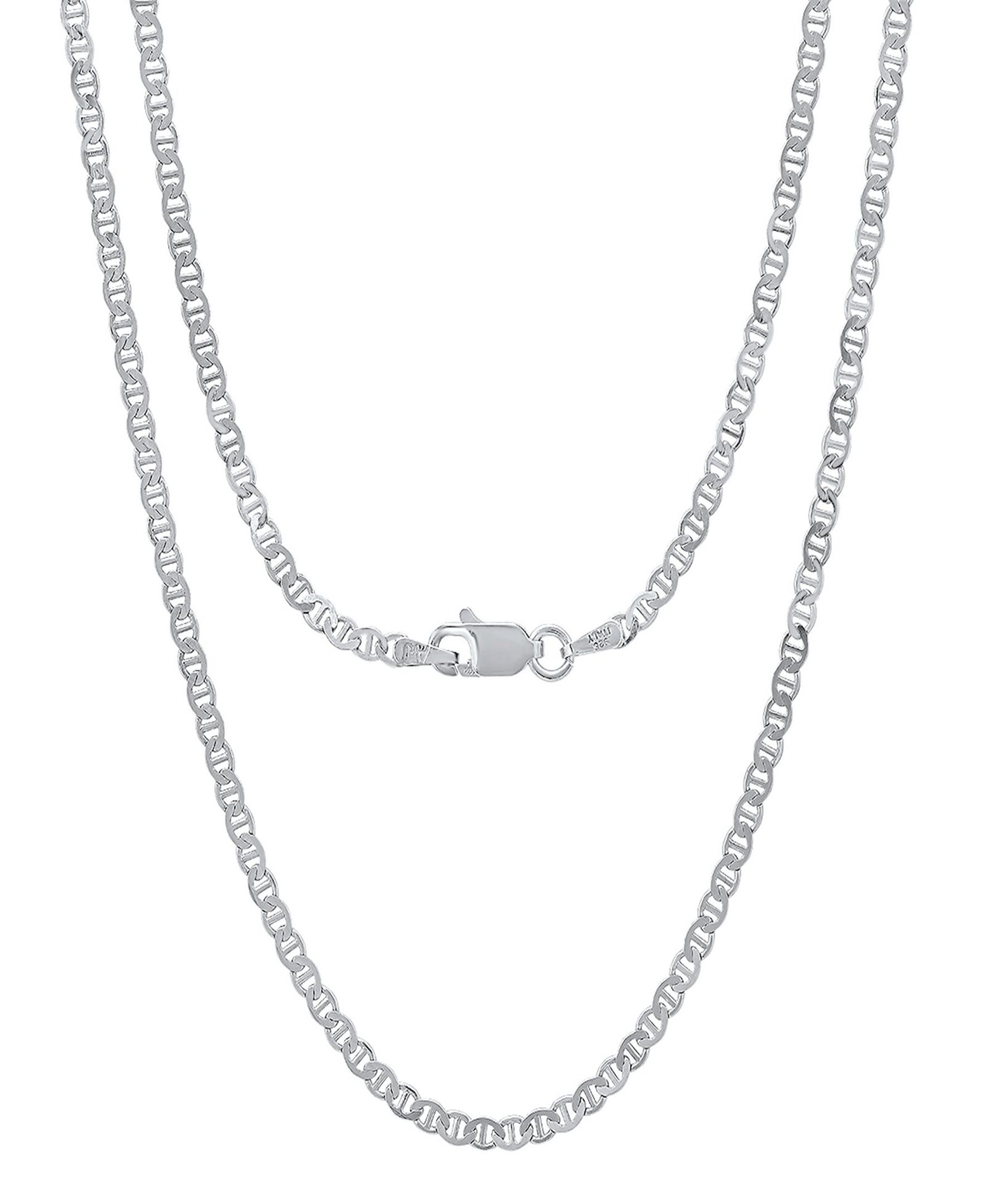 Унисекс ожерелье Steeltime Sterling Silver Mariner Superflat