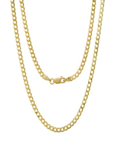Ожерелье Steeltime Unisex 14K Gold Plated Cuban Superflat