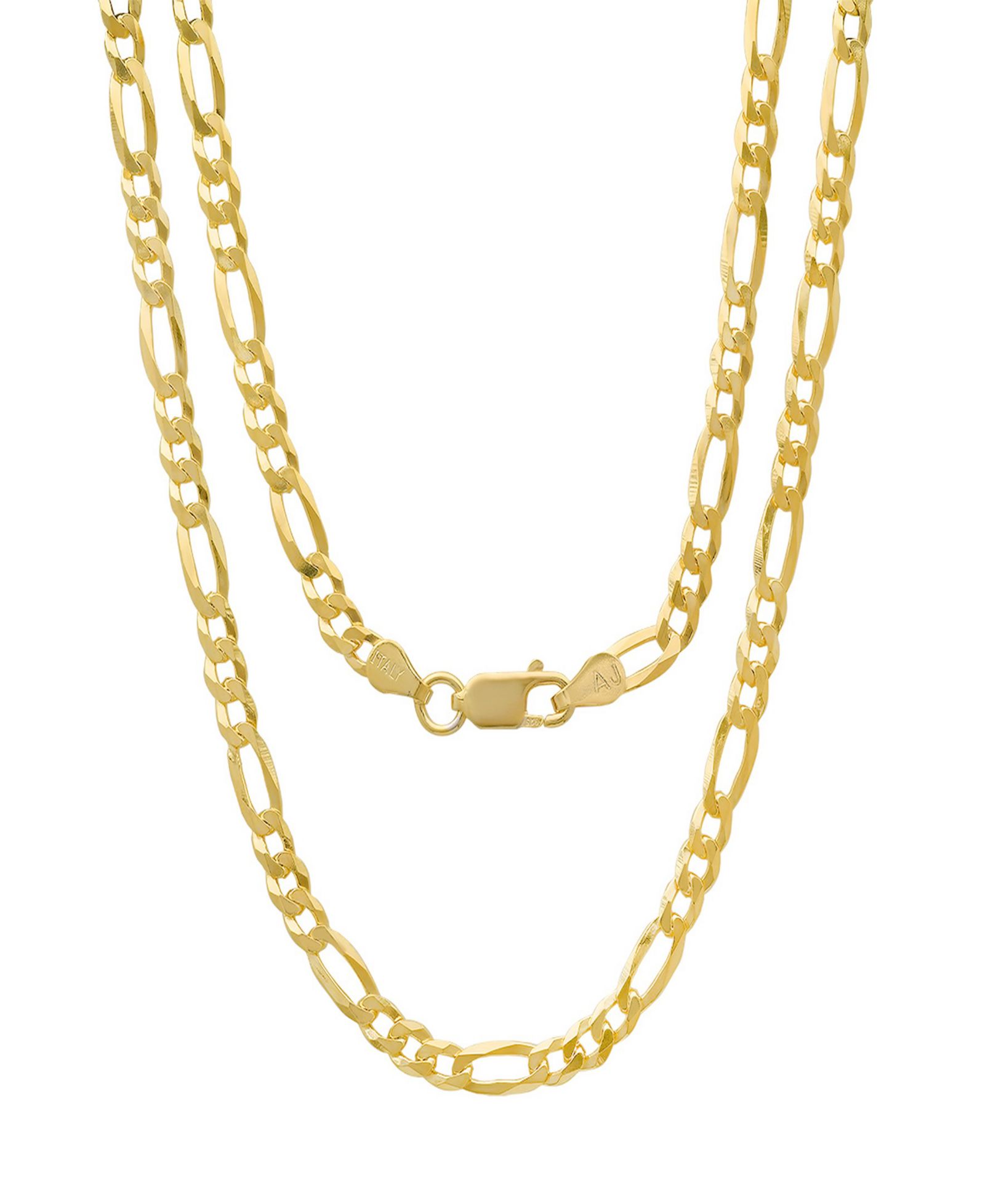 Унисекс колье Steeltime Figaro, позолота 14K
