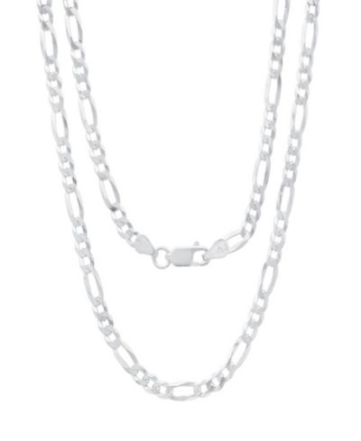 Унисекс ожерелье Steeltime Sterling Silver Figaro Superflat