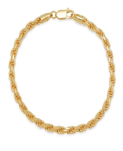 Браслет Steeltime, цепочка-шнурок из стерлингового серебра с напылением 14K gold