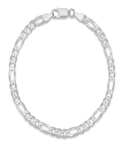 Мужской браслет Steeltime Sterling Silver Figaro Link Chain