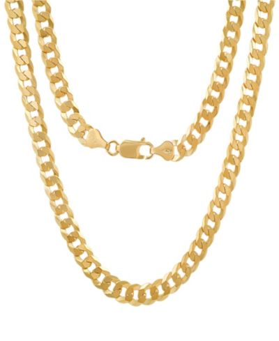 Steeltime унисекс ожерелье Cuban Superflat Link с напылением 14K Gold