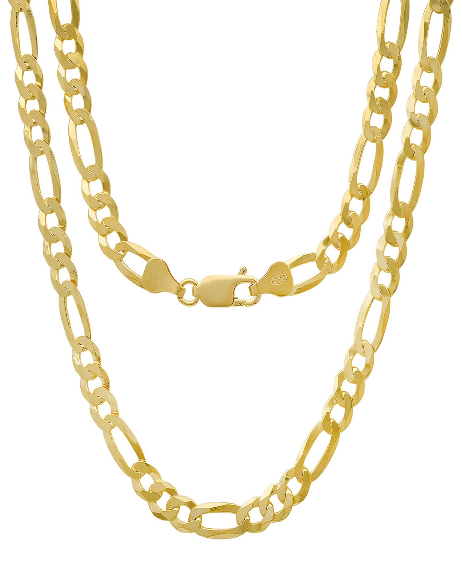 Унисекс колье Steeltime Figaro с напылением 14K Gold
