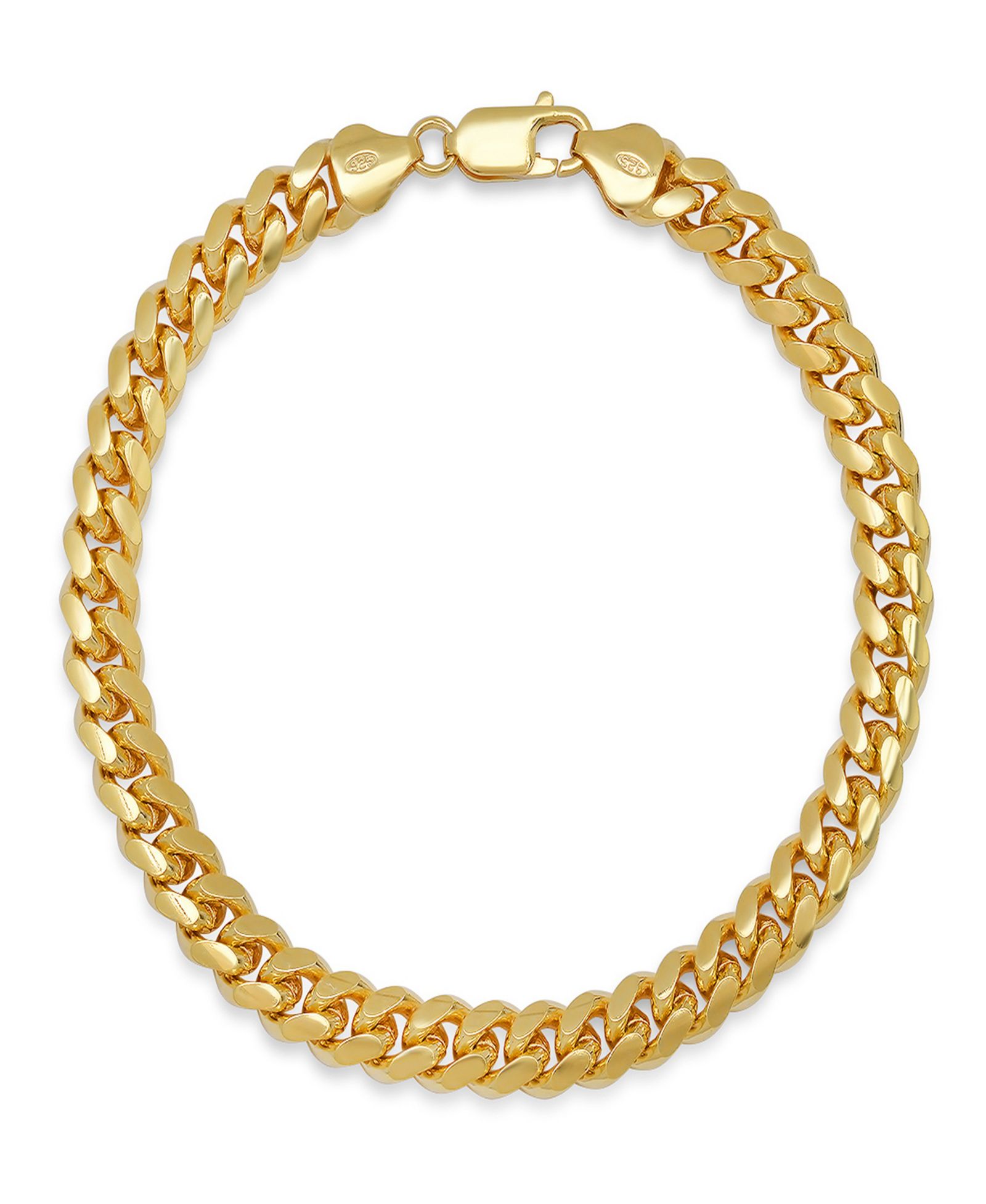 Steeltime Unisex Sterling Silver Cuban Link Chain Bracelet