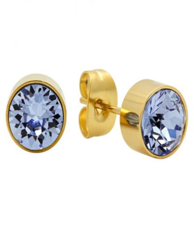 Steeltime Женские серьги-гвоздики из нержавеющей стали с позолотой 18Kt
