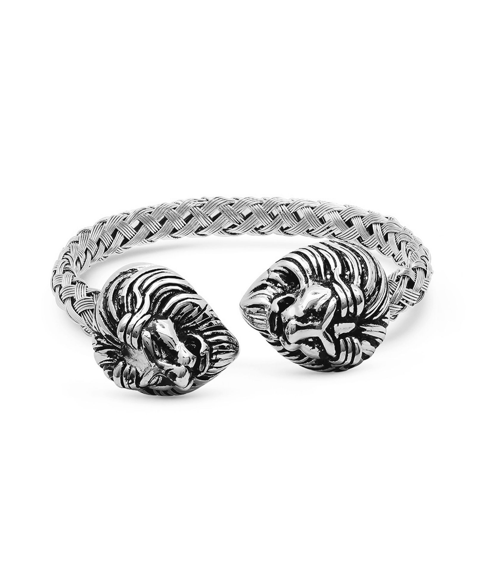 Мужской браслет Steeltime Stainless Steel Tiger End Cuff