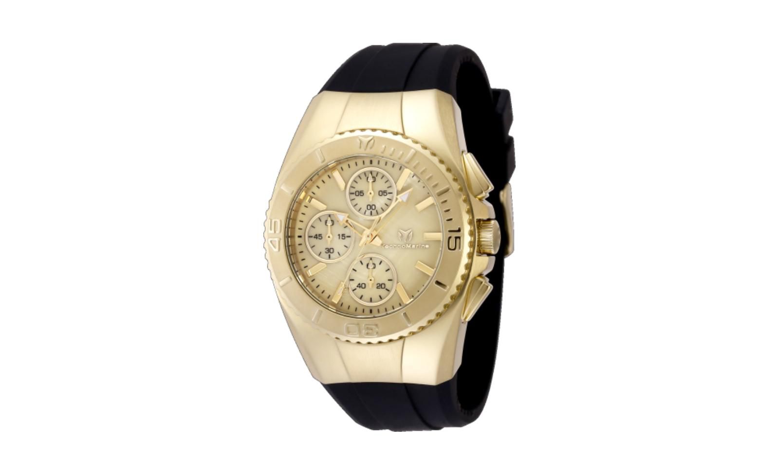 Женские часы TechnoMarine TM-124035 Cruise Original Quartz Chronograph с золотым циферблатом