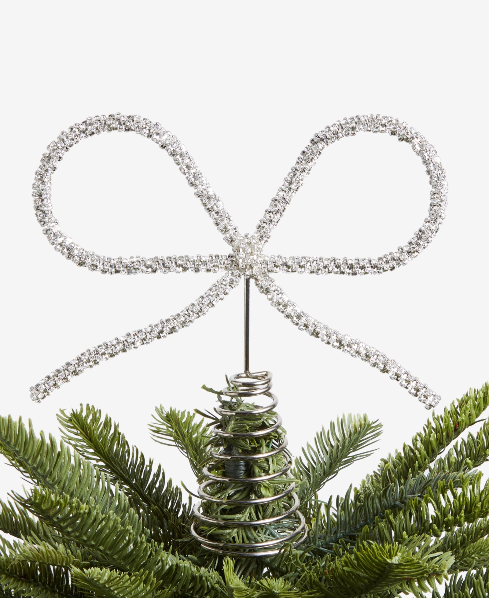 Holiday Lane Opulence Silver-Tone Bow Tree Topper, Macy's Exclusive