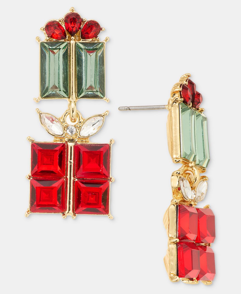 Серьги-подвески Holiday Lane Mixed Crystal Gift Double Drop