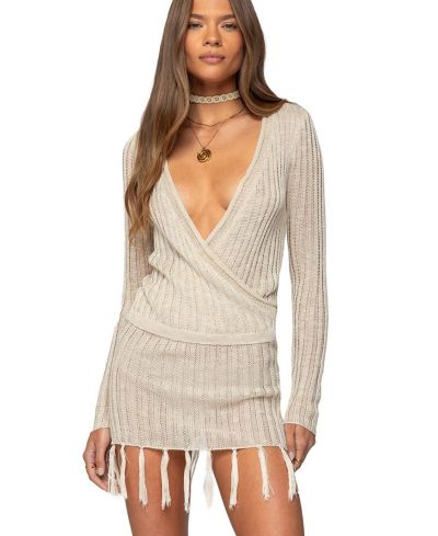 Edikted Женское мини-платье с трикотажным верхом и tassel